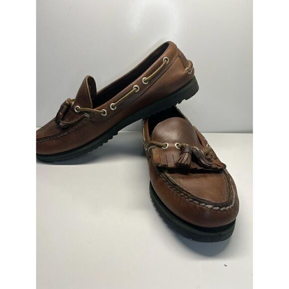 Tommy Hilfiger Vintage Brown Slip-On Tassel Casual Moc Loafers shoes Men's 10M - Picture 11 of 12